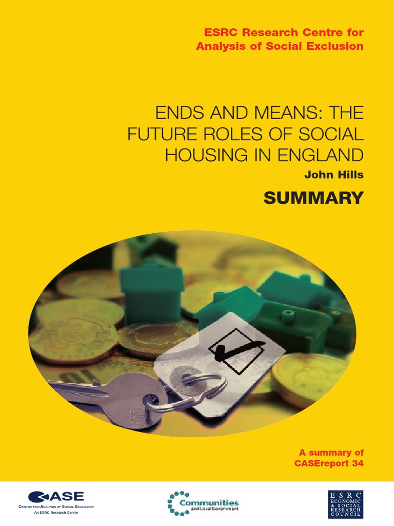 Ends and Means The Future Roles of Social Housing in England 2 | PDF ...