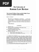 The General Welfare Clause and the Public Trust