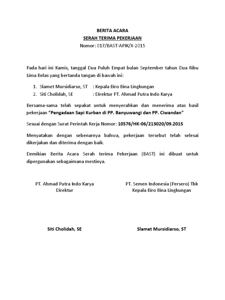 Bast Bantuan Hewan Qurban Pt Semen Indonesia Pdf
