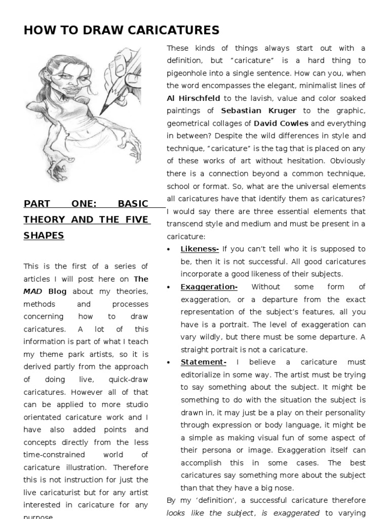 How to Draw Caricatures | Face | Drawing