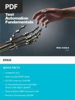 Test Automation Fundamentals