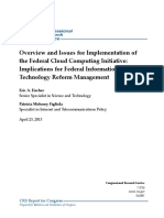 Overview and Issues For Implementation of The Federal Cloud Computing Initiative: Implications For Federal Information Technology Reform Management