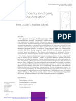 Postural Deficiency Syndrome, Psychological Evaluation: Pierre LECOMTE, Angélique JORAND