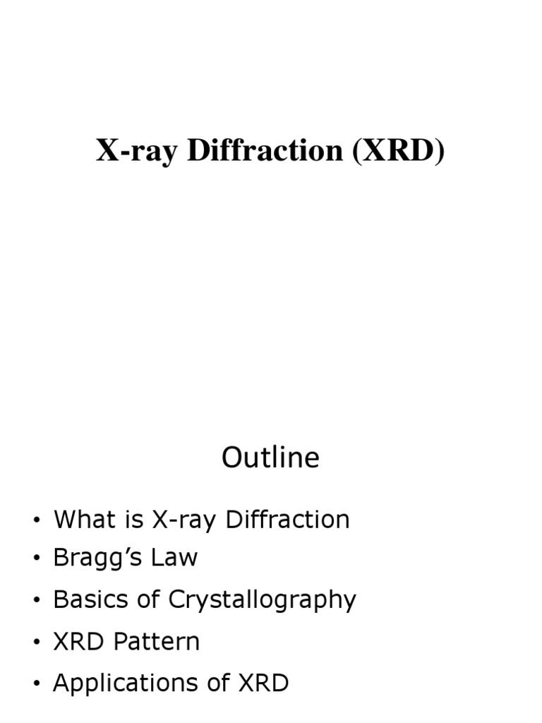 XRay Diffraction (XRD) Dan XRay Fluorescence PDF X Ray