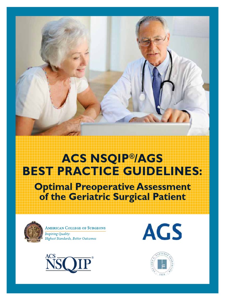 Acs Nsqip /ags Best Practice Guidelines Optimal Preoperative
