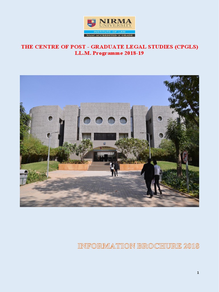 LL.M. Program Overview at CPGLS | PDF | University And College ...