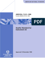 Ansi/I - 7.0.01 - 1996: Quality Standard For Instrument Air