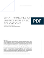 What Principle of Justice Basic Education