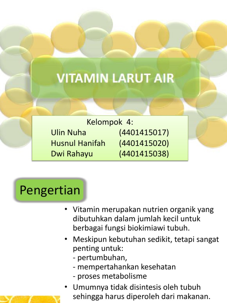 Vitamin Larut Air