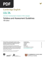 Celta: Syllabus and Assessment Guidelines