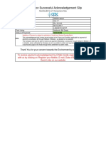 Transaction Successful Acknowledgement Slip Monthly Bill Payment