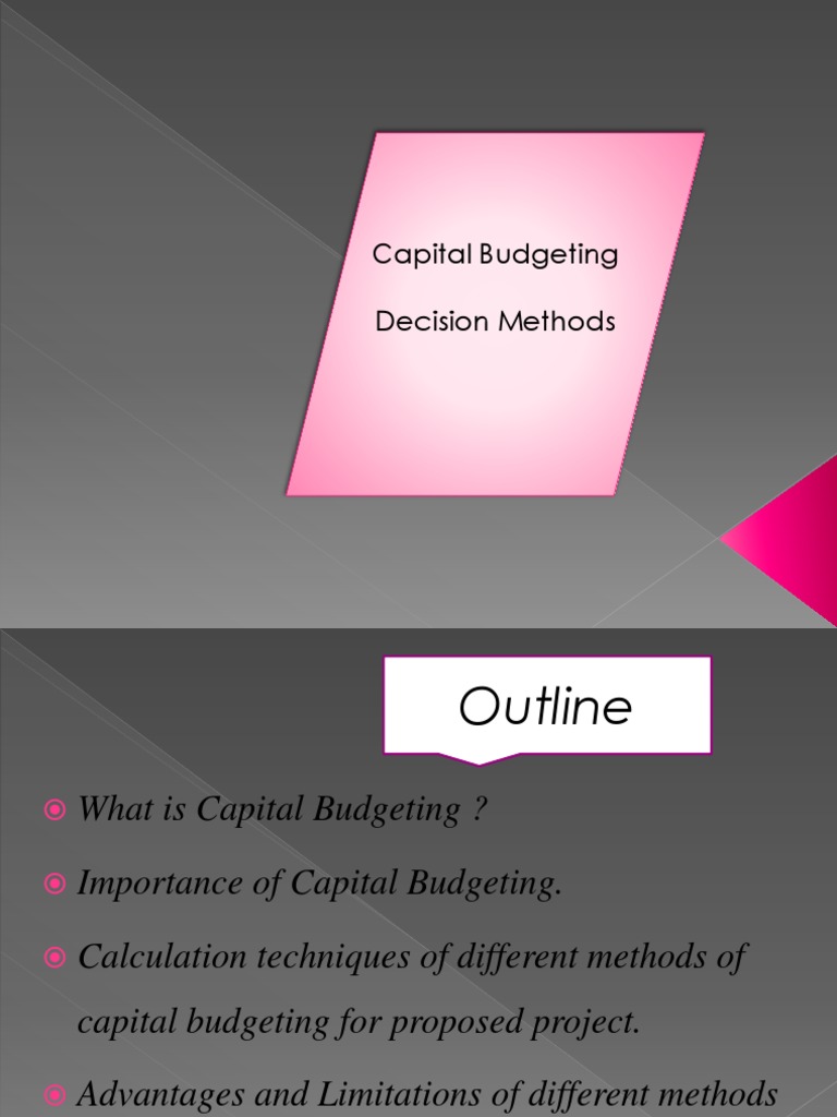 Capital Budgeting Methods Explained | PDF | Capital Budgeting | Net ...