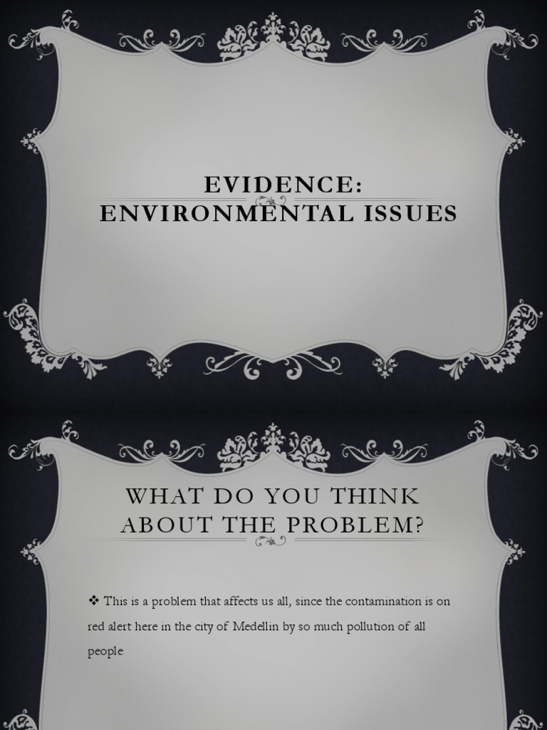 Evidence Environmental Issues | PDF
