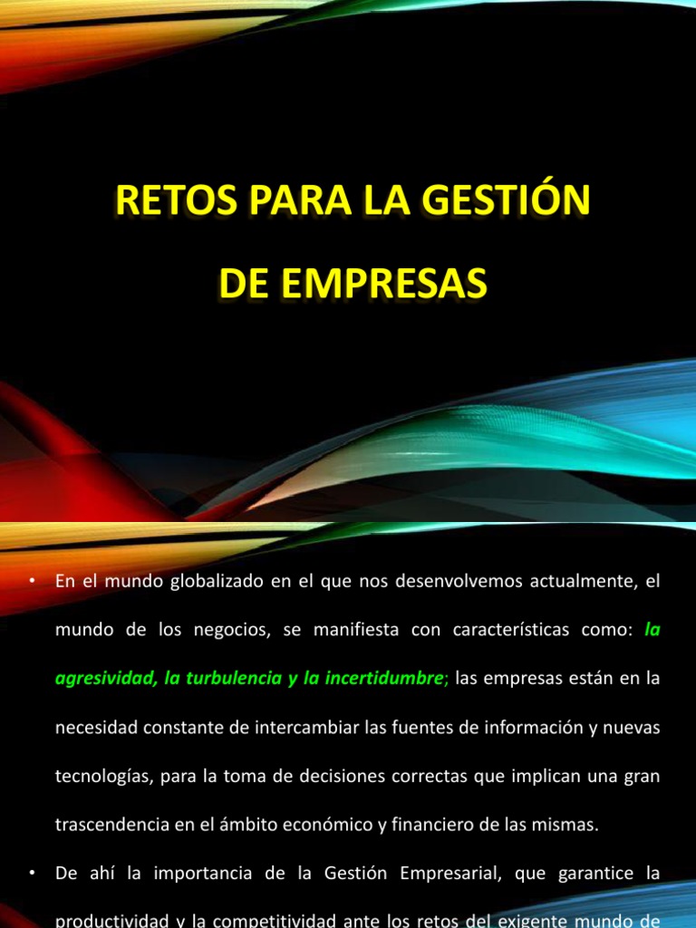 Retos de La Gestion Empresarial | PDF | Innovación | Mercado (economía)