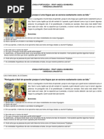 Variedade Linguística - questões discursivas