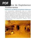 Metodos de Explotacion Subterranea