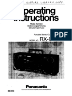 RX-CT980 Boombox Operation
