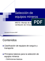 Clase 09 Seleccion de Equipos Mineros