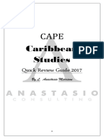 Caribbean Studies Quick Review Guide