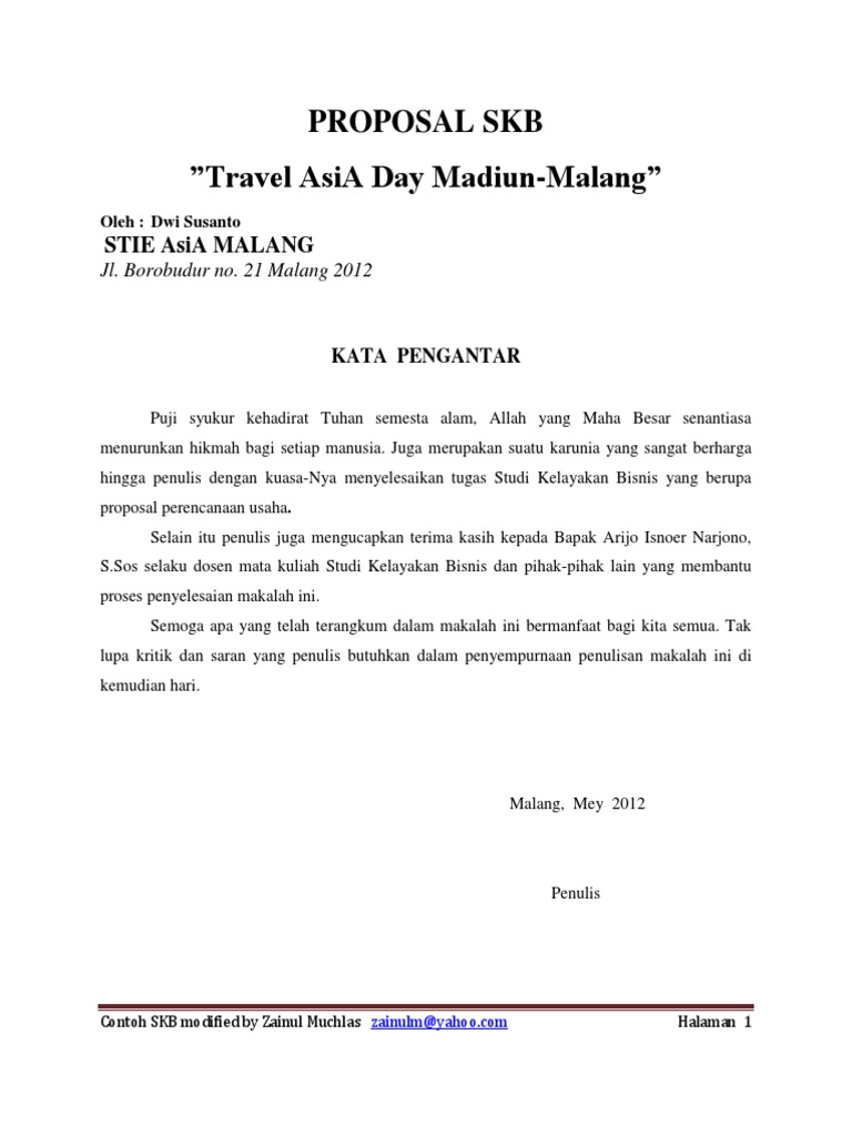 Contoh SKB Jasa Travel PDF | PDF