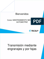 Mantenimiento mecánico de transmisiones por engranajes y correas