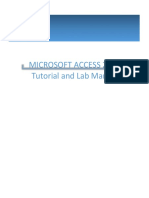 Microsoft Access 2013 Tutorial and Lab Manual