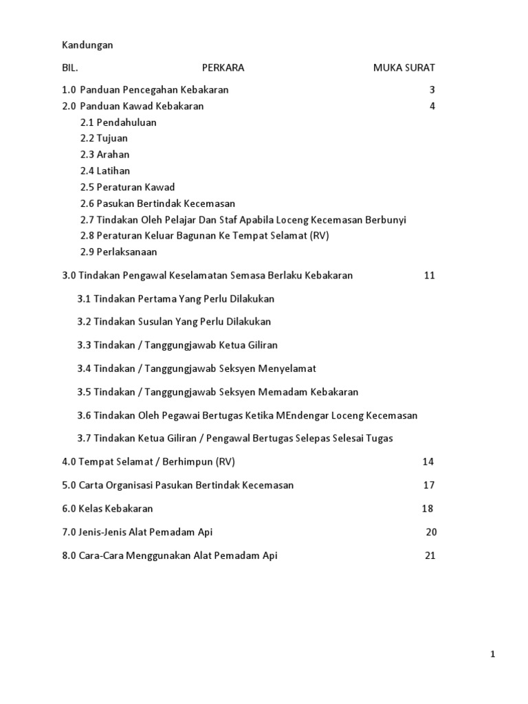 Pengurusan Keselamatan Kebakaran Pdf