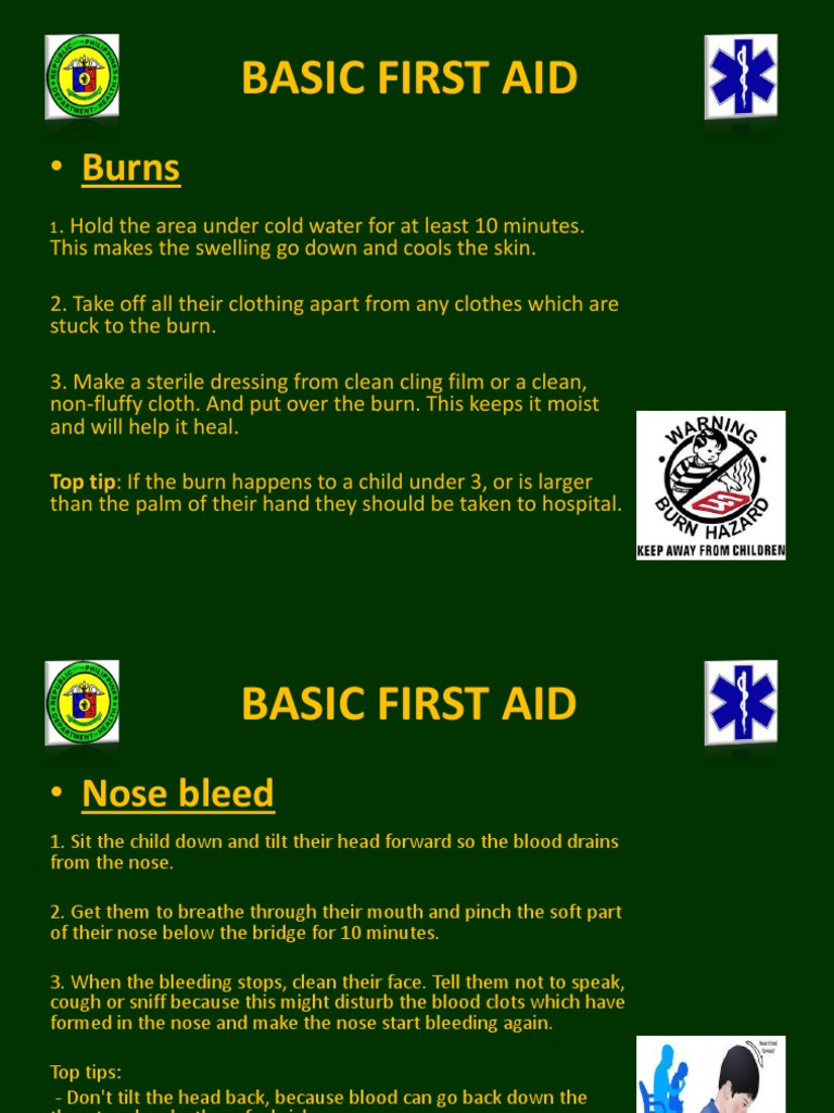 Basic First Aid Burns PDF Hyperthermia Muscle