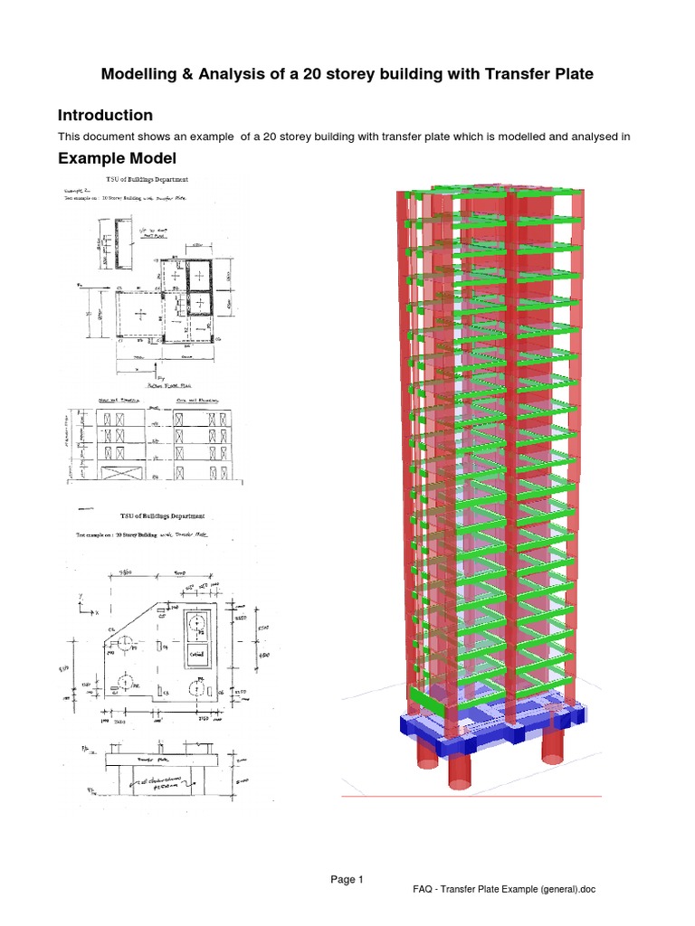 FAQ Transfer Plate Example (General) Structural Steel Beam