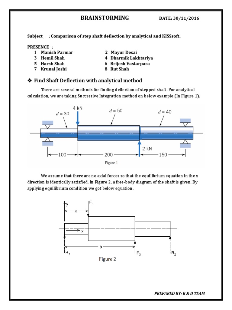 Comparison of Step Shaft Deflection by Analytical and KISSsoft PDF ...