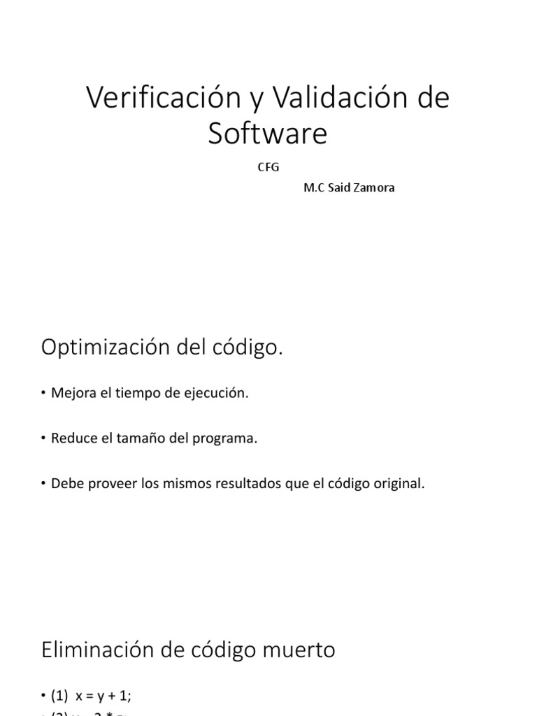 Verificación y Validación de Software | PDF | Programa de computadora ...