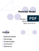 Waterfall Model: Speaker: Li-Wen Chen Adviser: Quincy Wu Date: 2010-03-10