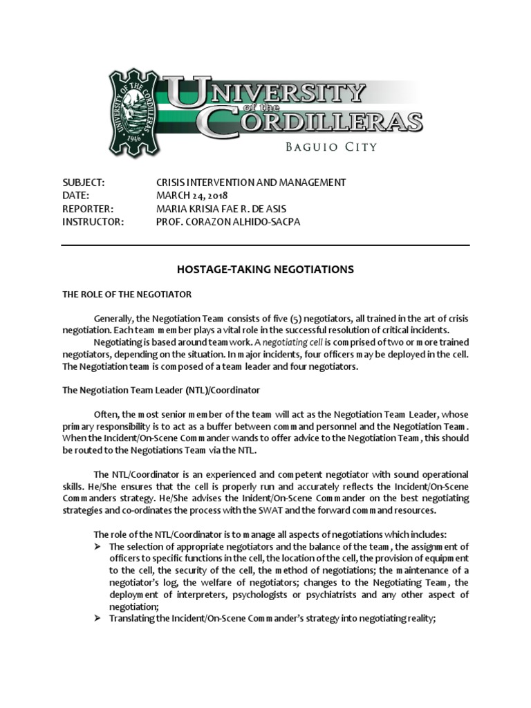 Hostage negotiator training scenarios picture