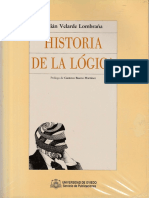 1989 - Historia de La Lógica. Julian Velarde. Prólogo de Gustavo Bueno