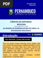 As regras de nomenclatura binomial de Lineu e formas de classificação biológica (1).ppt