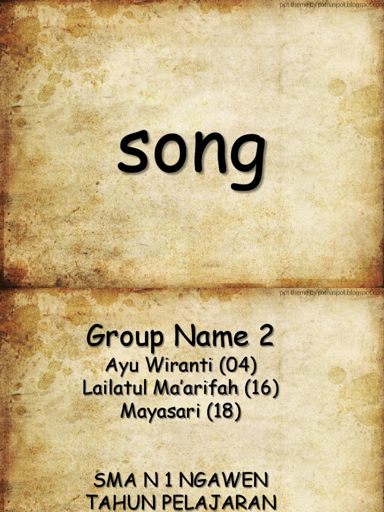 Contoh Soal Materi Sing A Song