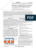 Structural Modeling of A Three Phase Trasformer Using Ansys Maxwell