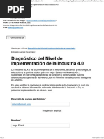 Diagnóstico Del Nivel de Implementación de La Industria 4.0
