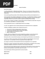 Blank Coaching Contract Template 2