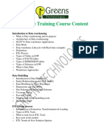 Datastage Training Course Syllabus PDF