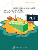 Produk Domestik Regional Bruto Kabupaten Wakatobi Menurut Pengeluaran 2010 2016