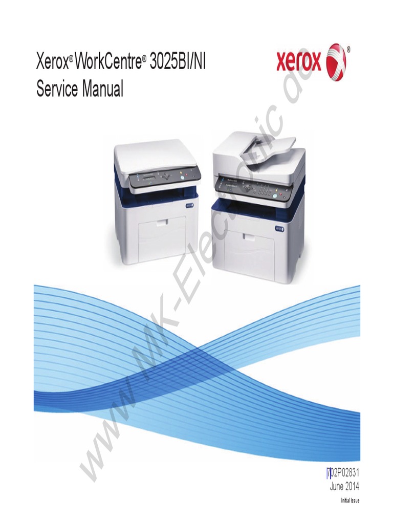 Manual Service Xerox Workcentre 3025 | PDF | Image Scanner | Gear