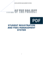 School Registration and Fees Management System