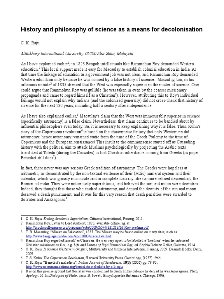 Decolonising Science Through History | PDF | Ptolemy | Science