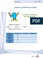 Evaluación cuarto grado examen quinto bimestre