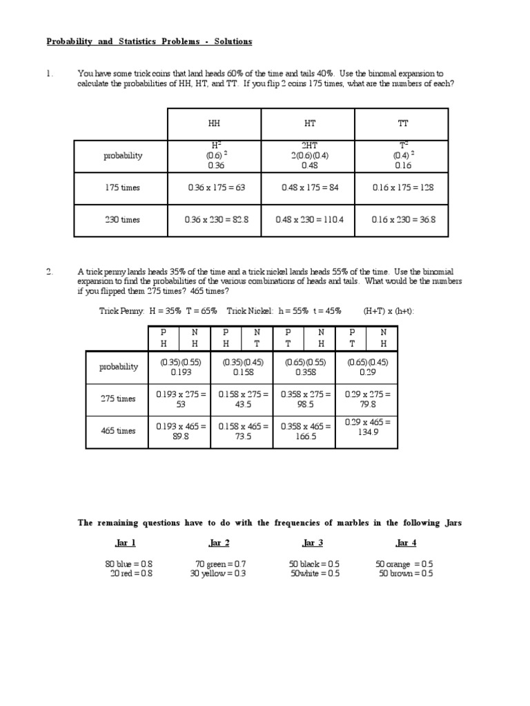 Prob Stat Key PDF | PDF