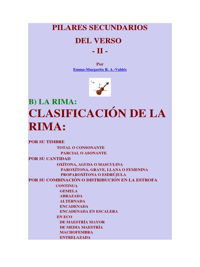 Tipos de Poemas, Versos y Estrofas Metro (poesía)