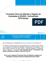 Presentacion Formulario Unico EPS