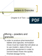 Mixing-Powders & Granules: Chapter 6 of Text - PG 168-88