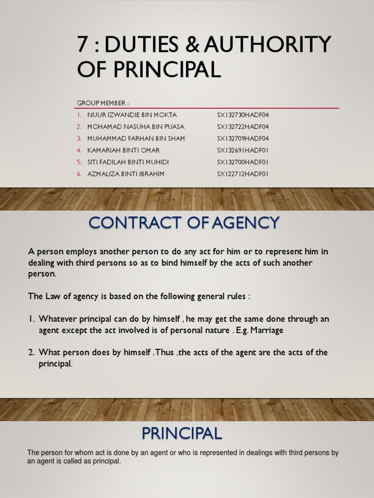 Principal's Duties in Agency Law | PDF | Law Of Agency | Indemnity